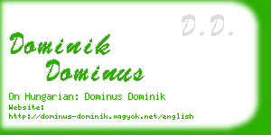 dominik dominus business card